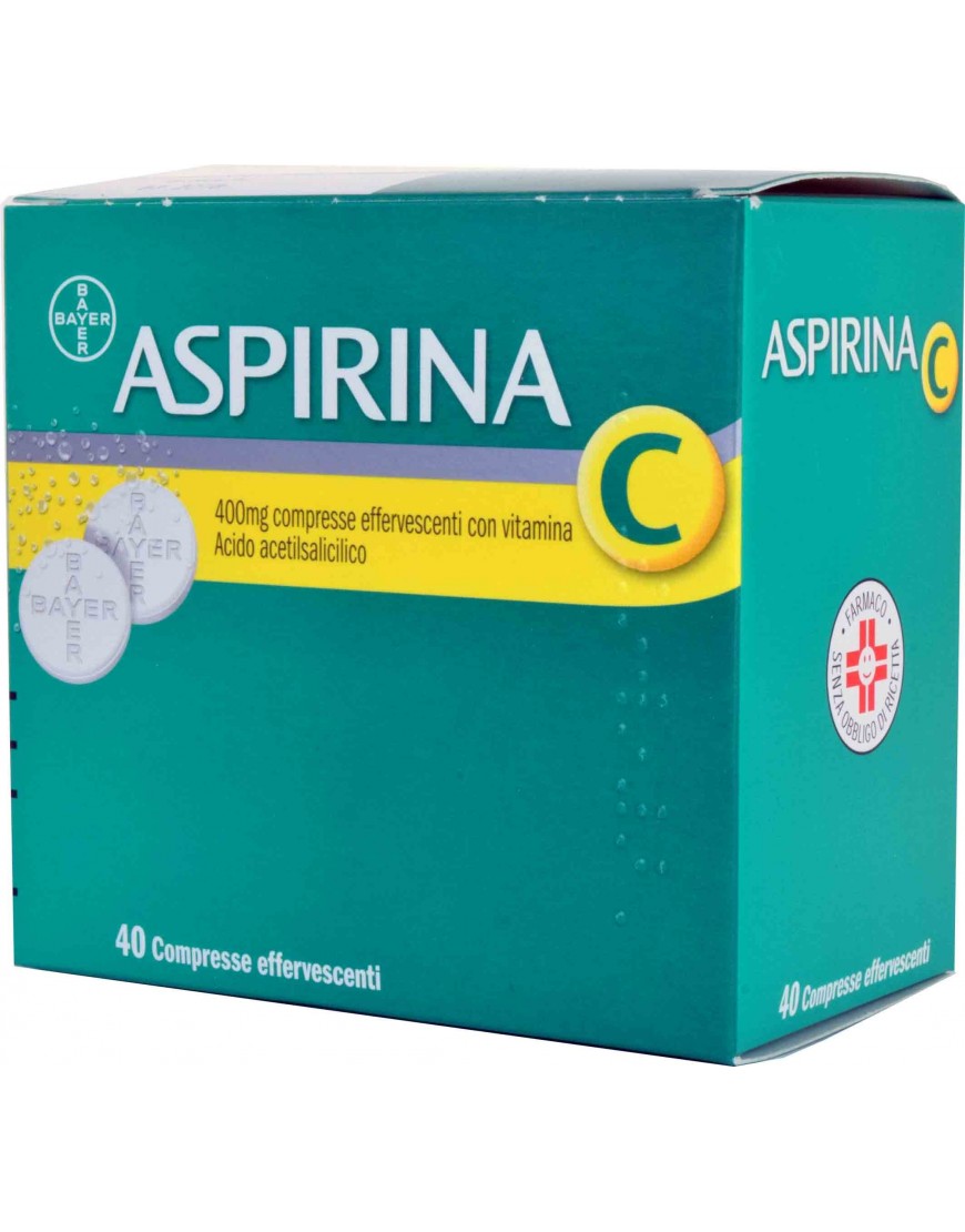 ASPIRINA C 40COMPRESSE EFFERVESCENTI 400+240MG