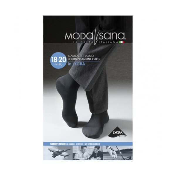 MODASANA 18 DEN COTONE GAMBALETTO NERO LARGE