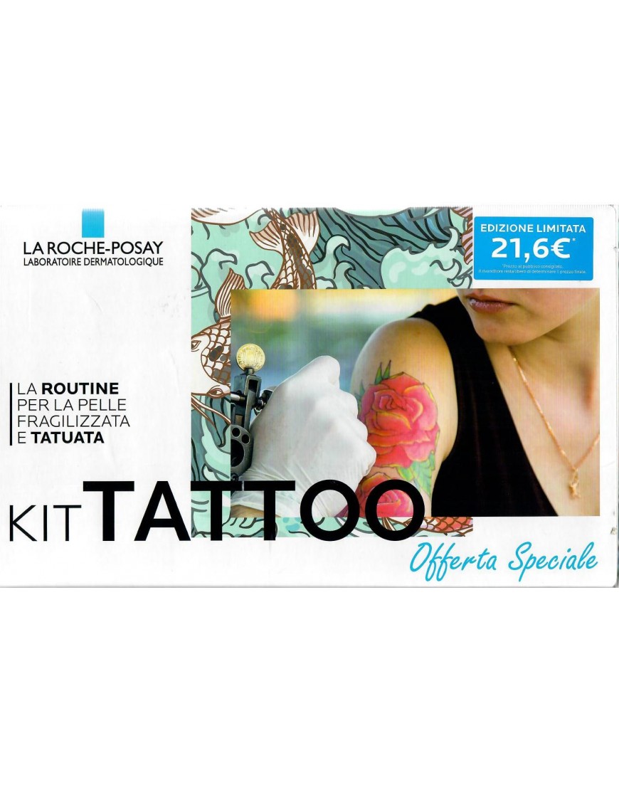 La Roche Posay - Kit Tattoo - Routine Lenitiva E Riparatrice Per Pelle Fragilizzata E Tatuata