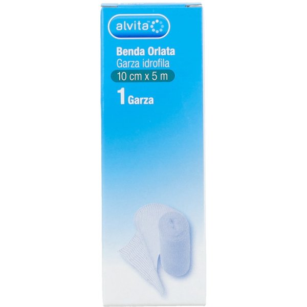 BENDA IN GARZA IDROFILA ORLATA ALVITA 10X500CM