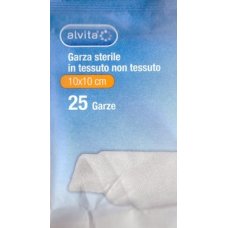 ALVITA GARZA STERILE IN TESSUTO NON TESSUTO 10X10CM 25 PEZZI