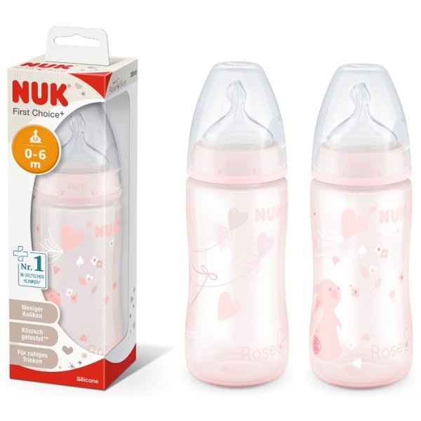 NUK BIB R&B PP300MLROSE SI0-6M