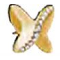 ORECCHINI PAPILLON GOLDEN CRYSTALS 8 MM