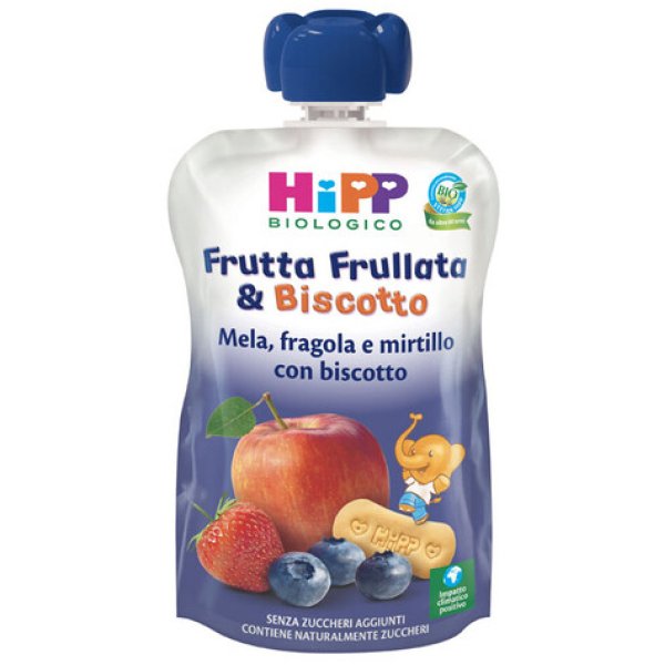 HIPP FRUTTA FRULL&BISCOTTO MELA FRAGOLA MIRTILLO BISCOTTO 90G