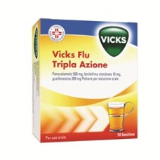 Vicks Flu Tripla Azione Os Polvere 10 Bustine.
