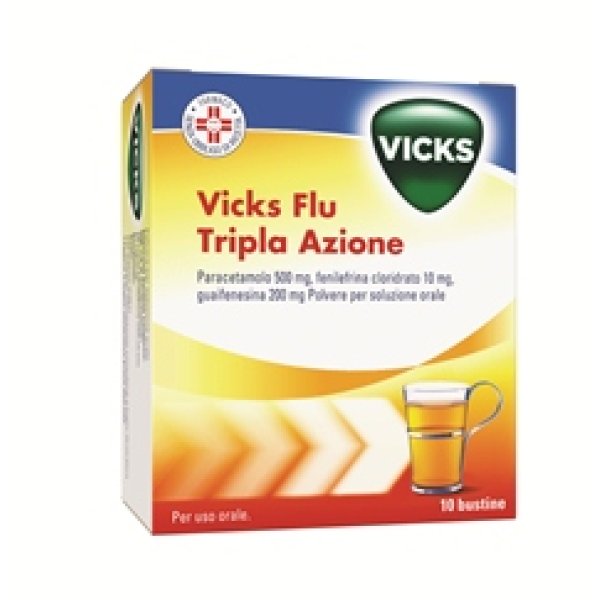 Vicks Flu Tripla Azione Os Polvere 10 Bustine.