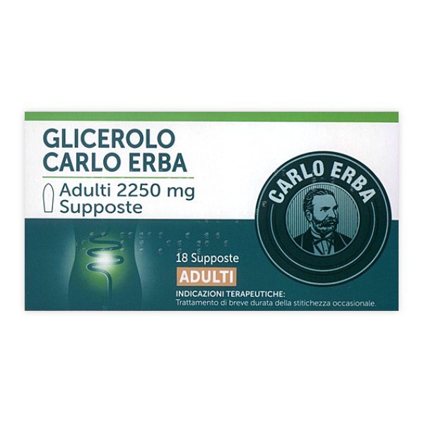 Carlo Erba Glicerolo Adulti 18 Supposte 2250mg