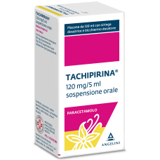 TACHIPIRINA*orale sosp 120 ml 120 mg/5 ml + adattatore + siringa dosatrice + bicchierino dosatore gusto vaniglia caramello