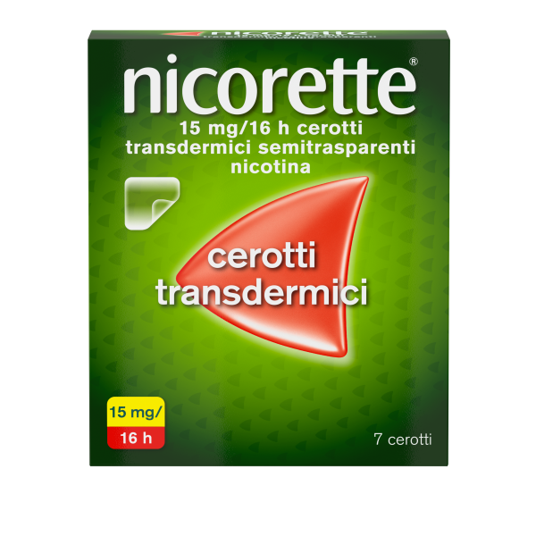 NICORETTE*7 cerotti transd 15 mg/16 ore